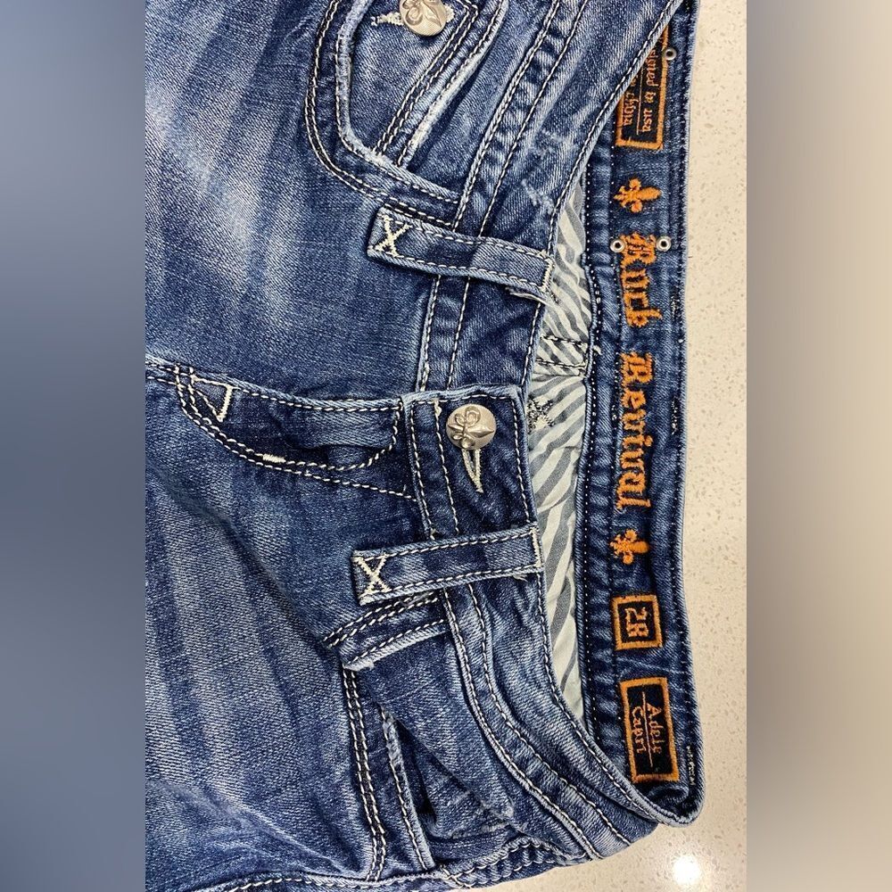 Rock Revival Adele Capri Jeans 28x20 Stretch Denim EUC - Picture 7 of 12